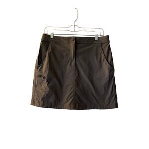 L.L. Bean Women’s Skort Tan Adjustable waist Skirt With Shorts Size 8